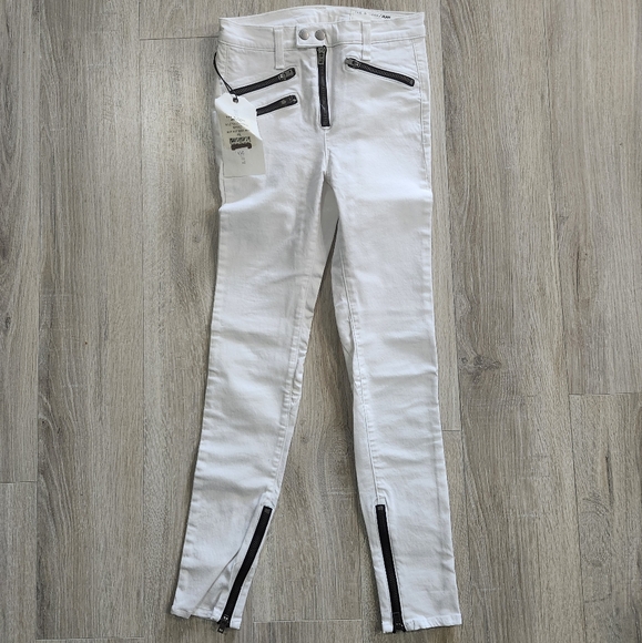 Rag & Bone Womans White High Rise Biker Jean NWT (24) - Picture 2 of 12